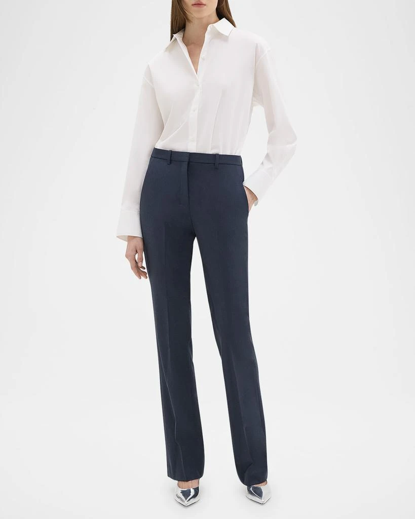 Theory Traceable Wool Slim Straight-Leg Trousers 7