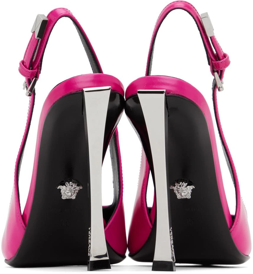 Versace Pink Pin-Point Slingback Pumps 2