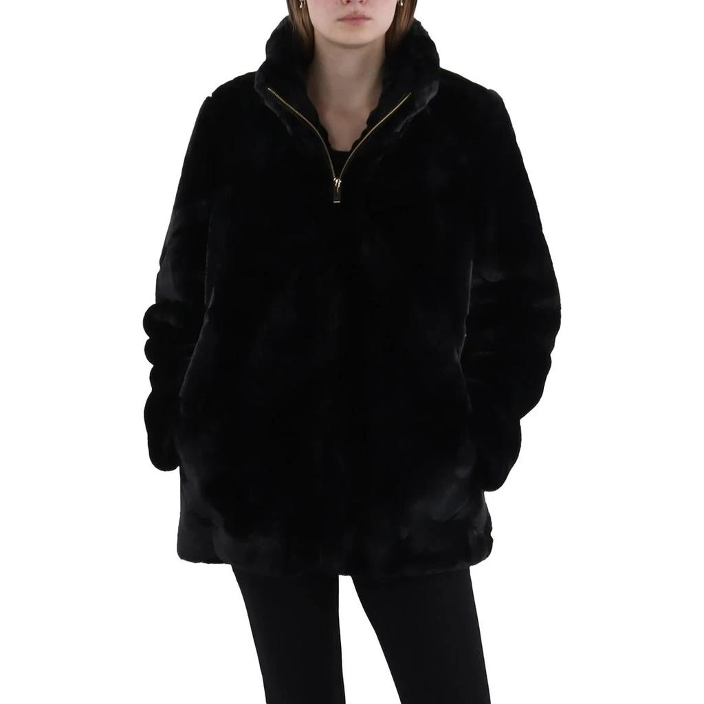 Via Spiga Womens Faux Fur Cold Weather Faux Fur Coat 3