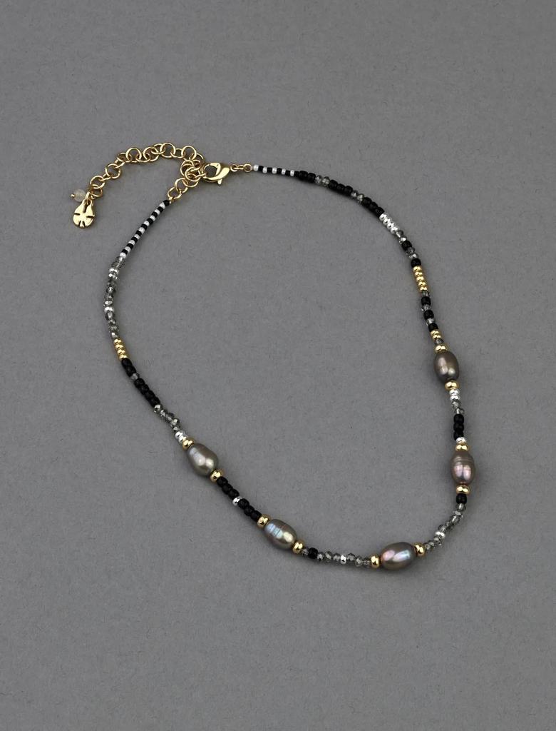 Lucky Brand Two Tone Beaded Collar Necklace
