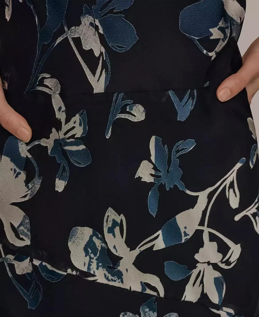 Donna Karan Women
s Floral Sleeveless Dress 6