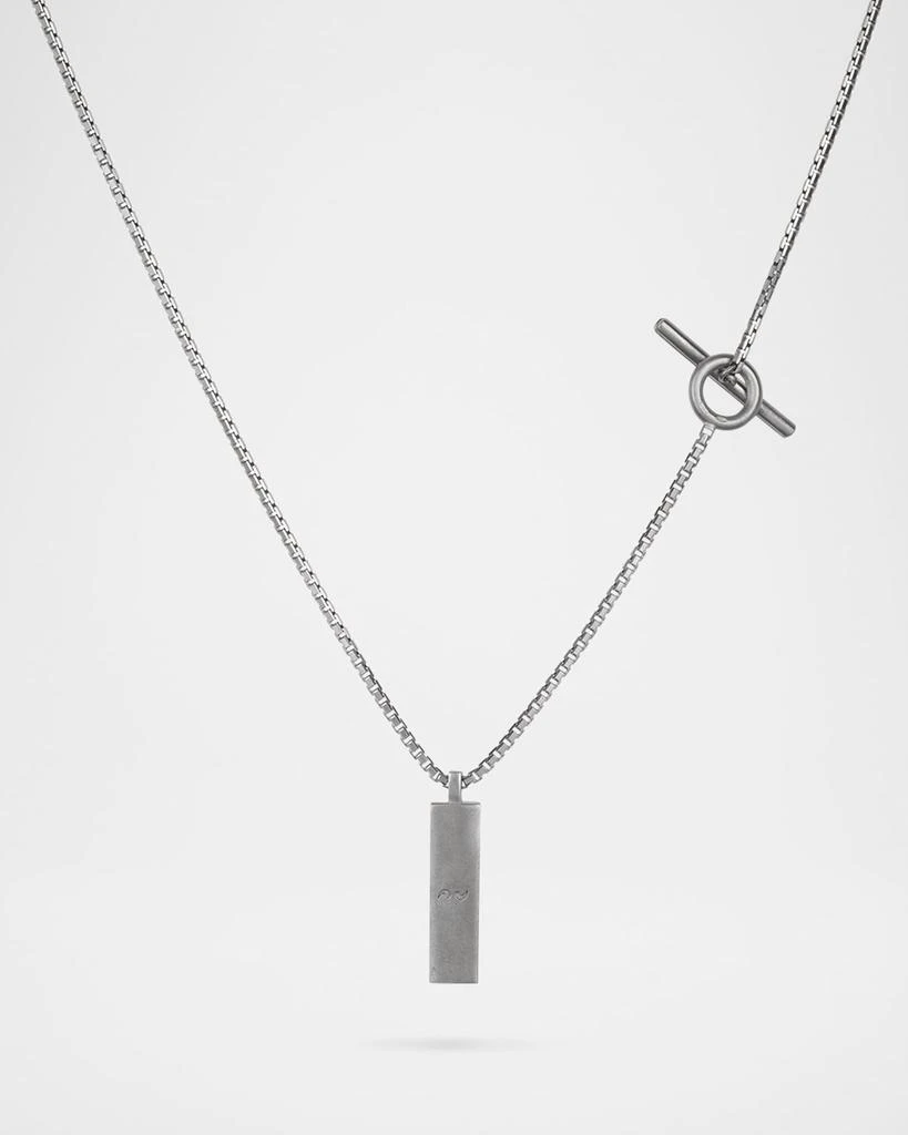 Marco Dal Maso Men's Acies 18K Yellow Gold & Blacken Sterling Silver Bar Pendant Necklace, 24.5"L 2