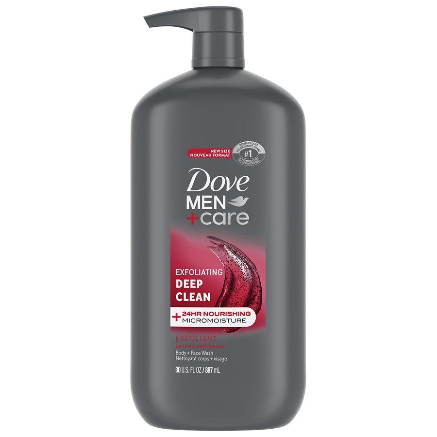 Dove Body and Face Wash, Exfoliating Deep Clean