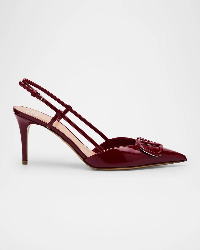 Valentino VLogo Patent Slingback Pumps 1