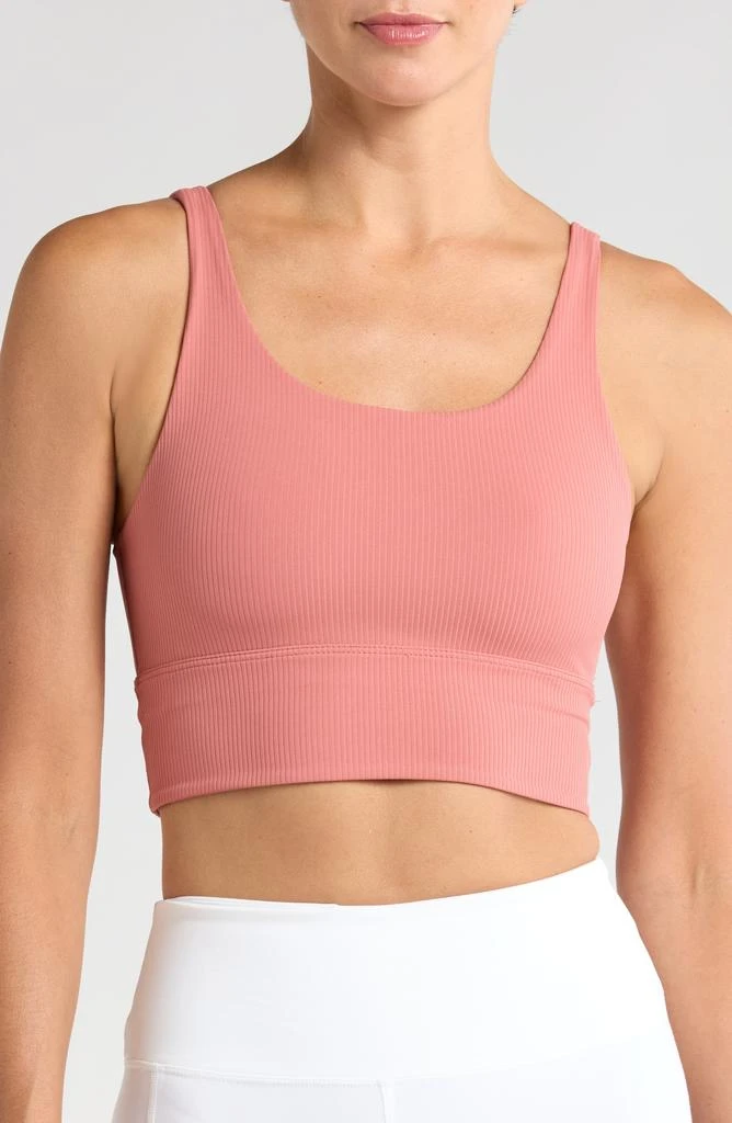 NIKE Zenvy Rib Dri-FIT Longline Sports Bra 1