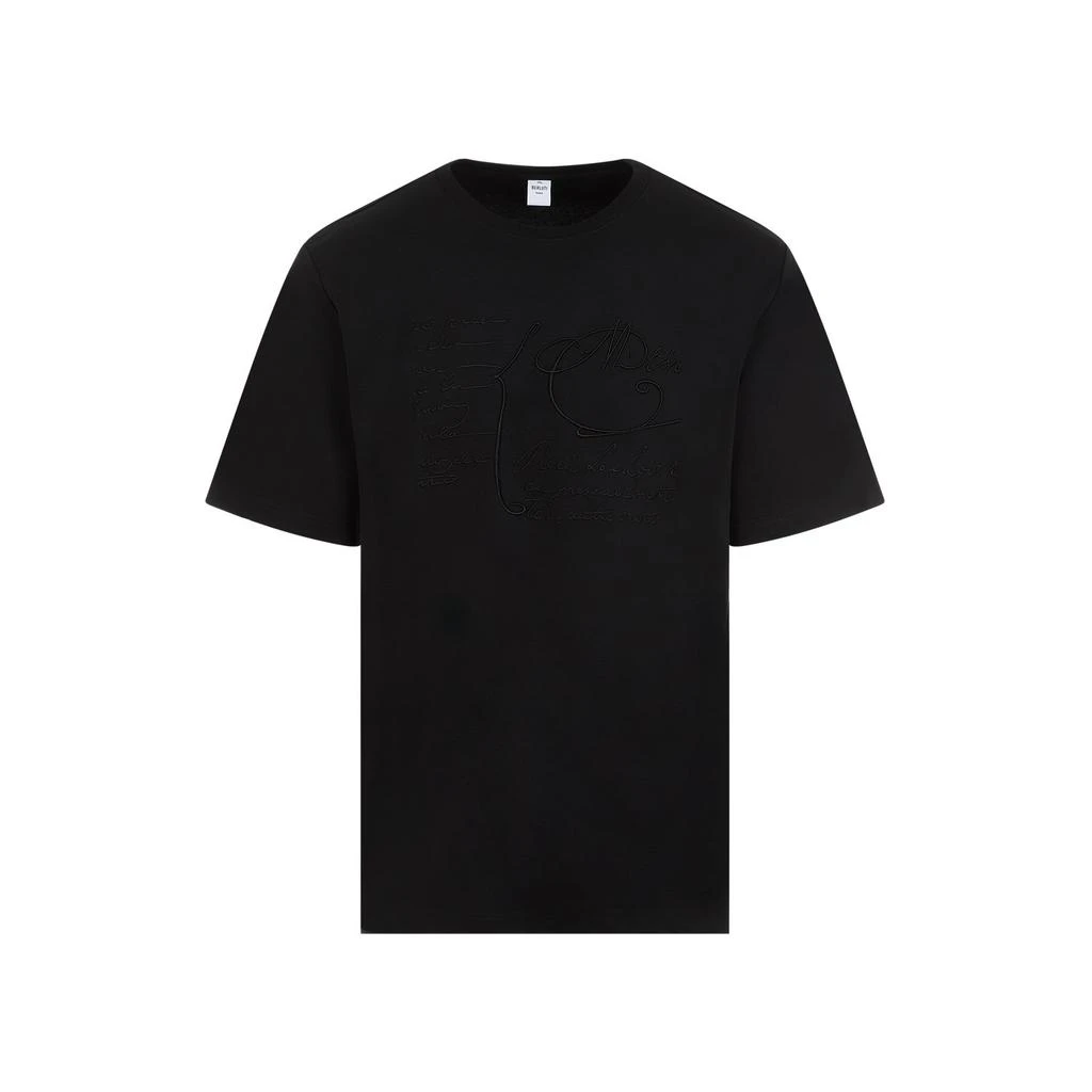 Berluti Berluti Logo Embroidered Crewneck T-Shirt 1