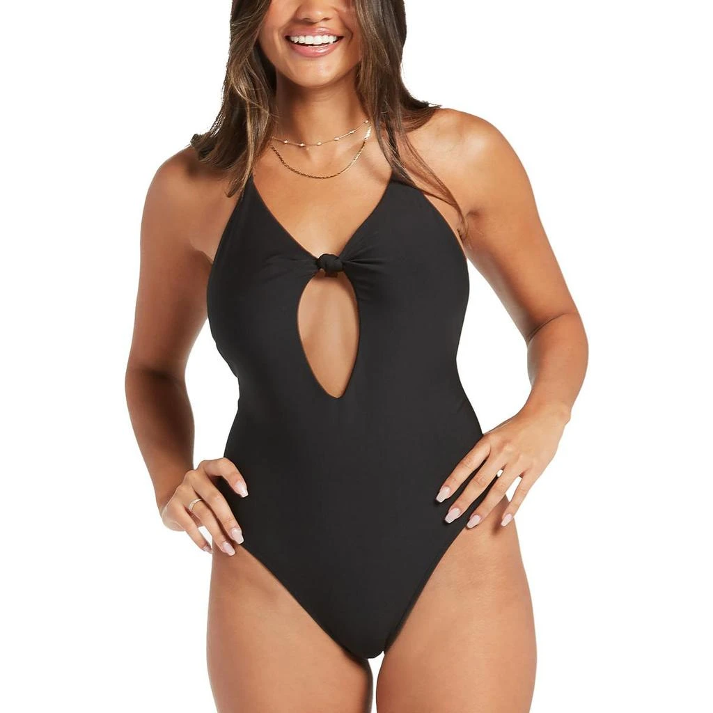 Volcom Juniors Womens Cut-Out Knot One-Piece Swimsuit 3