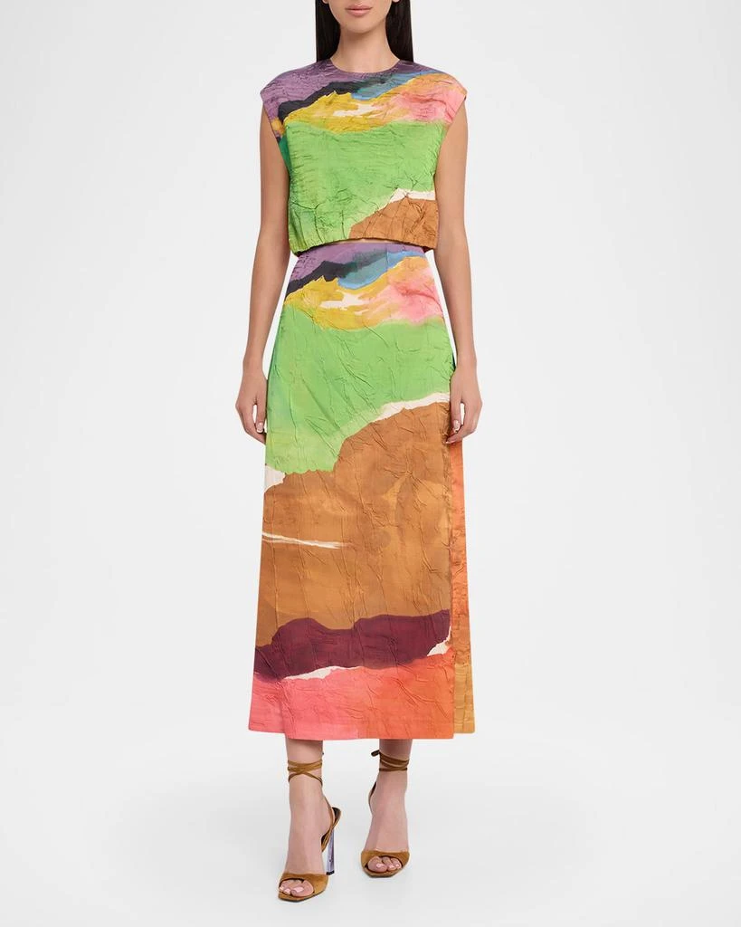 Ulla Johnson x Helen Frankenthaler Gisella Satin Crop Top 2