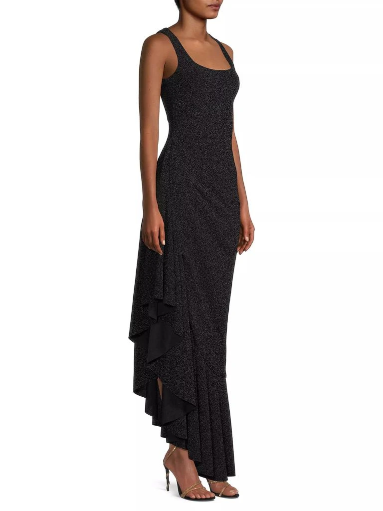 Black Halo Jewel Asymmetric Gown 4