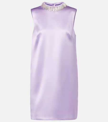 ALÉMAIS Laverne embellished satin minidress