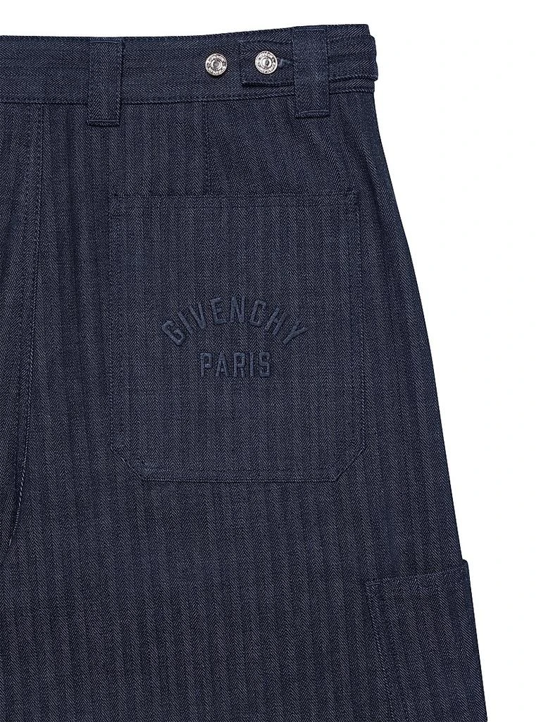 Givenchy Cargo Pants in Denim Herringbone 9