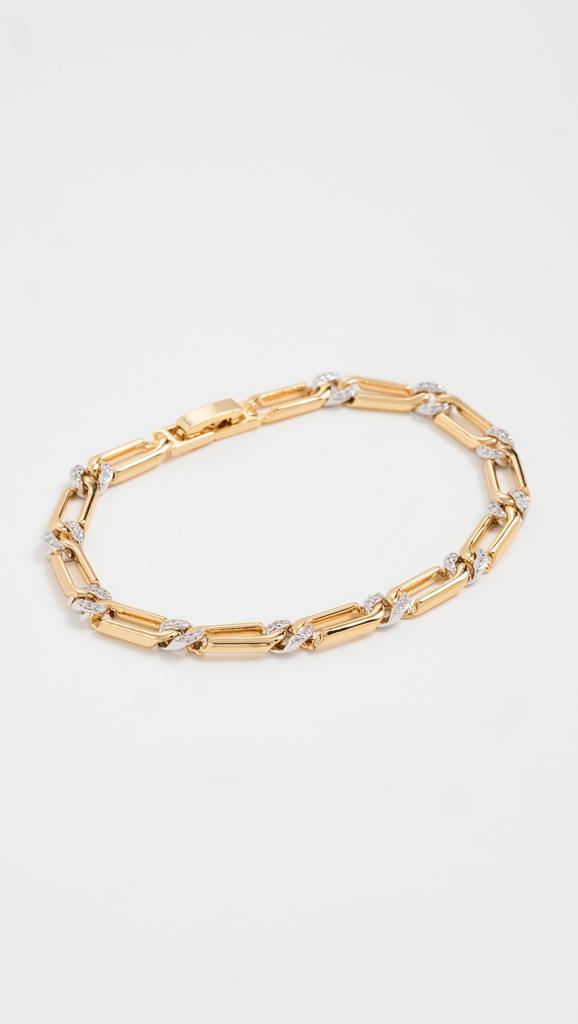 Luv AJ The Two-Tone Pave Link Bracelet