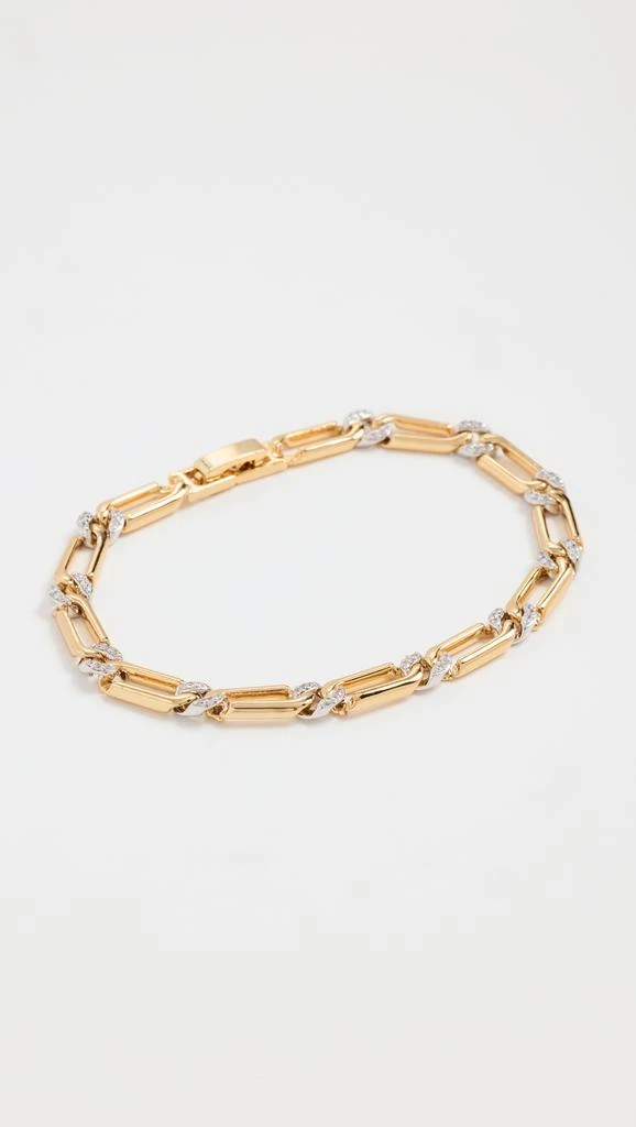 Luv AJ The Two-Tone Pave Link Bracelet 1