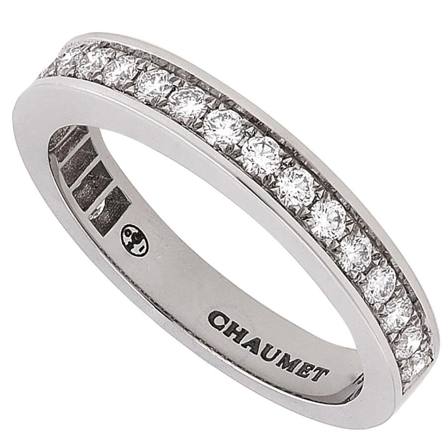 Chaumet Platinum Diamond Pave Josephine Aube Printaniere Wedding Band
