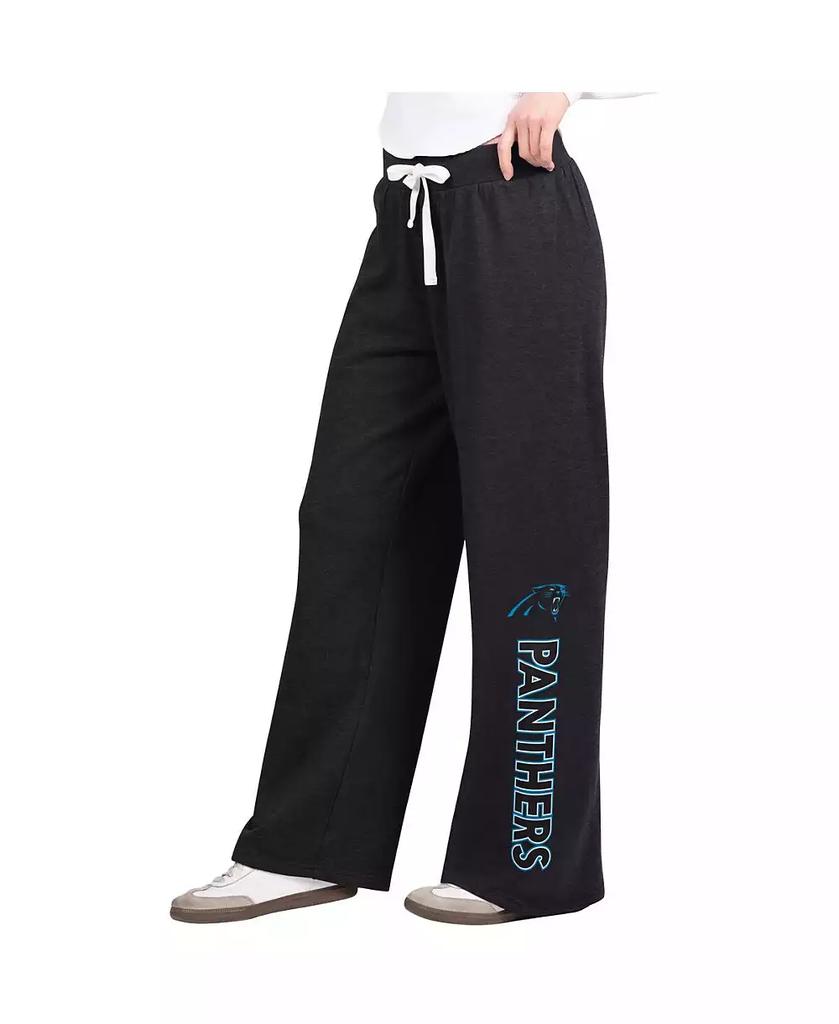 G-III 4Her by Carl Banks Women's Black Carolina Panthers Field Wide Leg Sweatpants