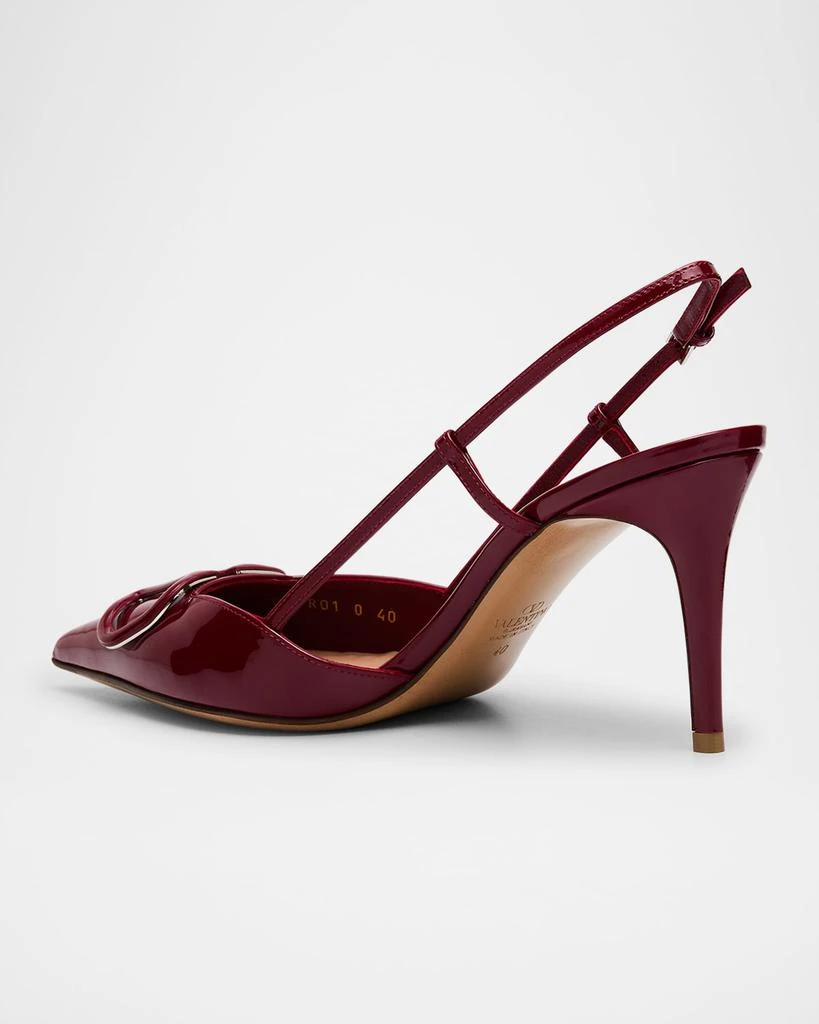 Valentino VLogo Patent Slingback Pumps 4