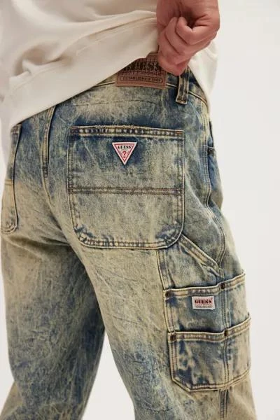 GUESS JEANS GUESS ORIGINALS Acid Wash Denim Carpenter Jean 4