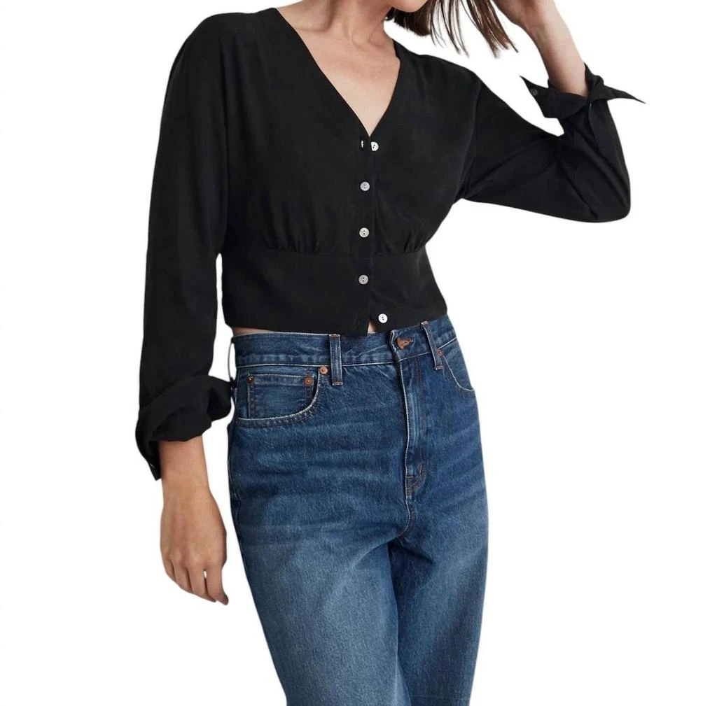 Madewell Madewell - V-Neck Button-Front Shirt 2