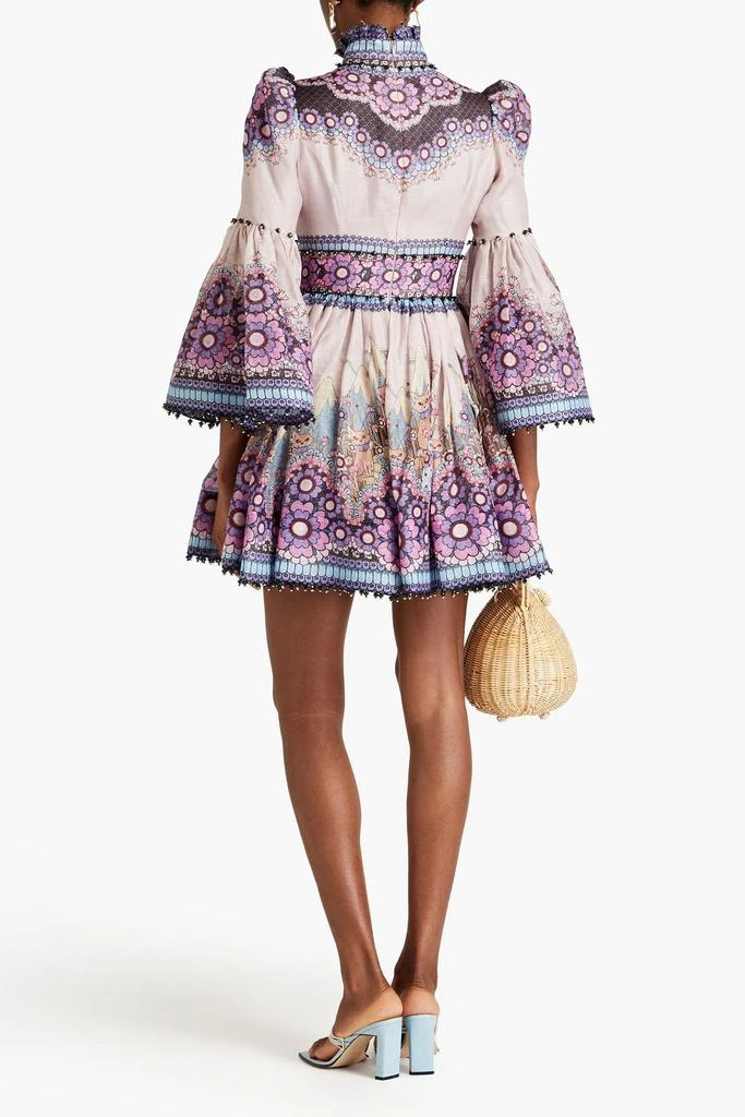 Zimmermann Printed linen and silk-blend mini dress 3