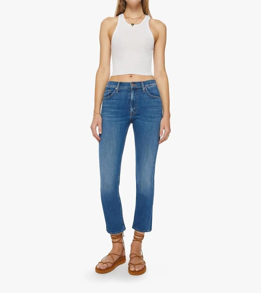 Mother Mid Rise Rider Ankle Jeans In Right On 1