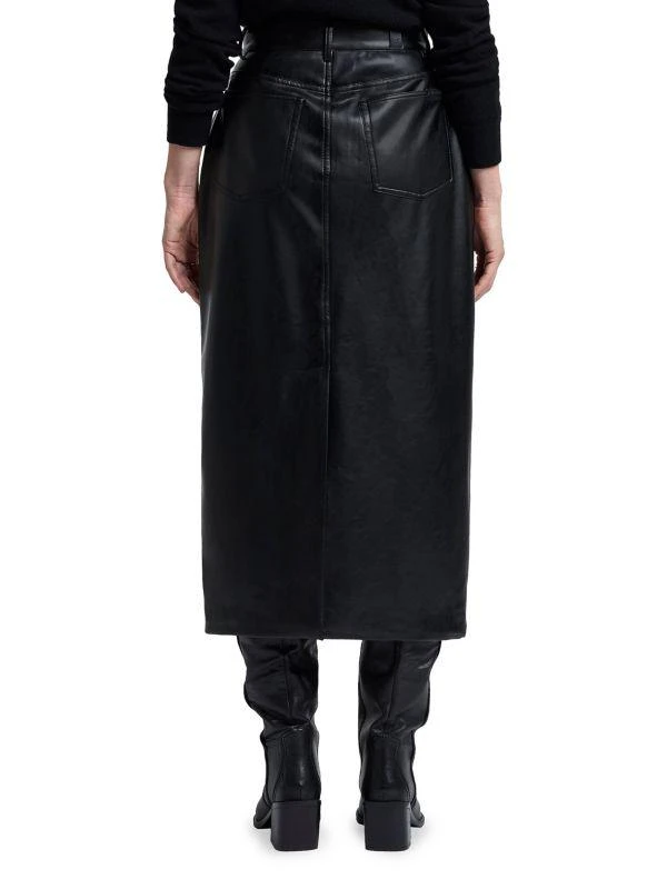 7 For All Mankind Faux Leather Maxi Skirt 2