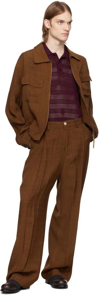 CMMN SWDN Brown Isola Blouson Jacket 4