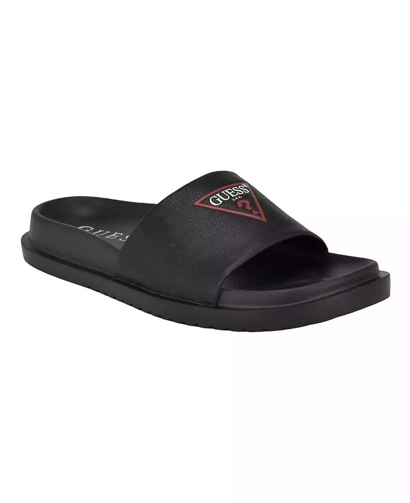 GUESS Men's Vumble Triangle Emblem Fashion Slide Sandal 1
