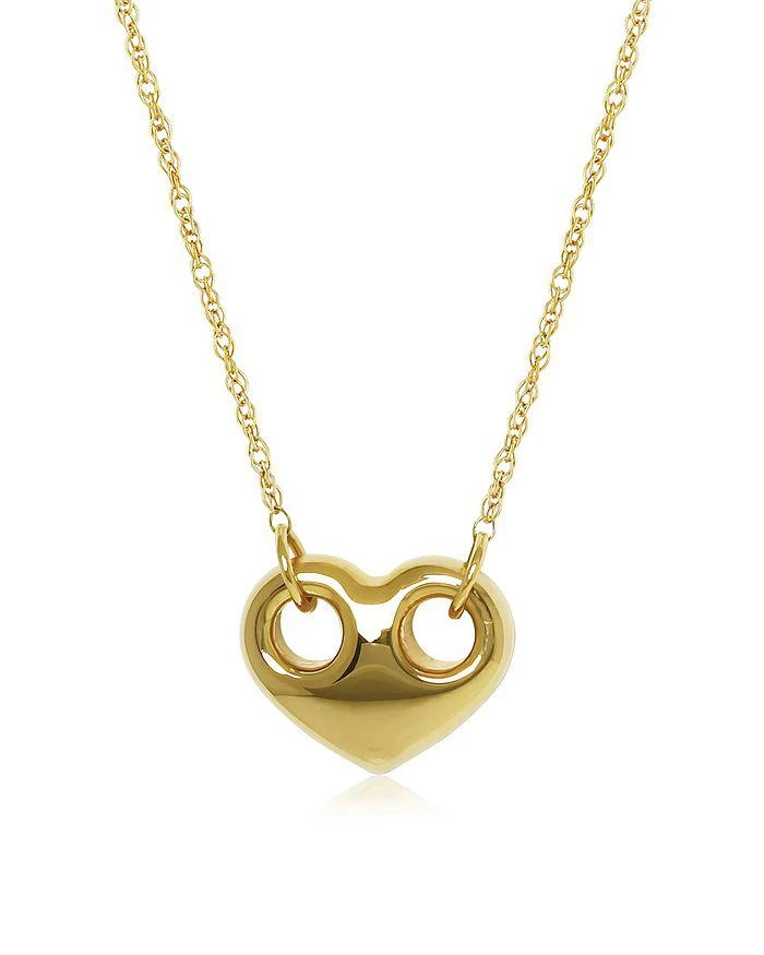 Bloomingdale
s Fine Collection Polished Heart Pendant Necklace in 14K Yellow Gold, 18"