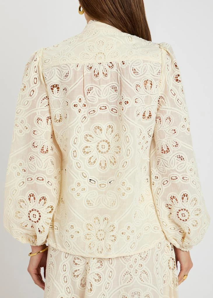 Zimmermann Rhiannon embroidered cotton blouse 3