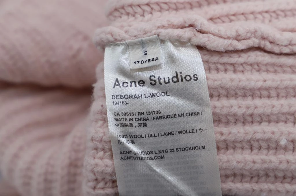 Acne Studios Deborah L-Wool Sweater in Pink Wool 4