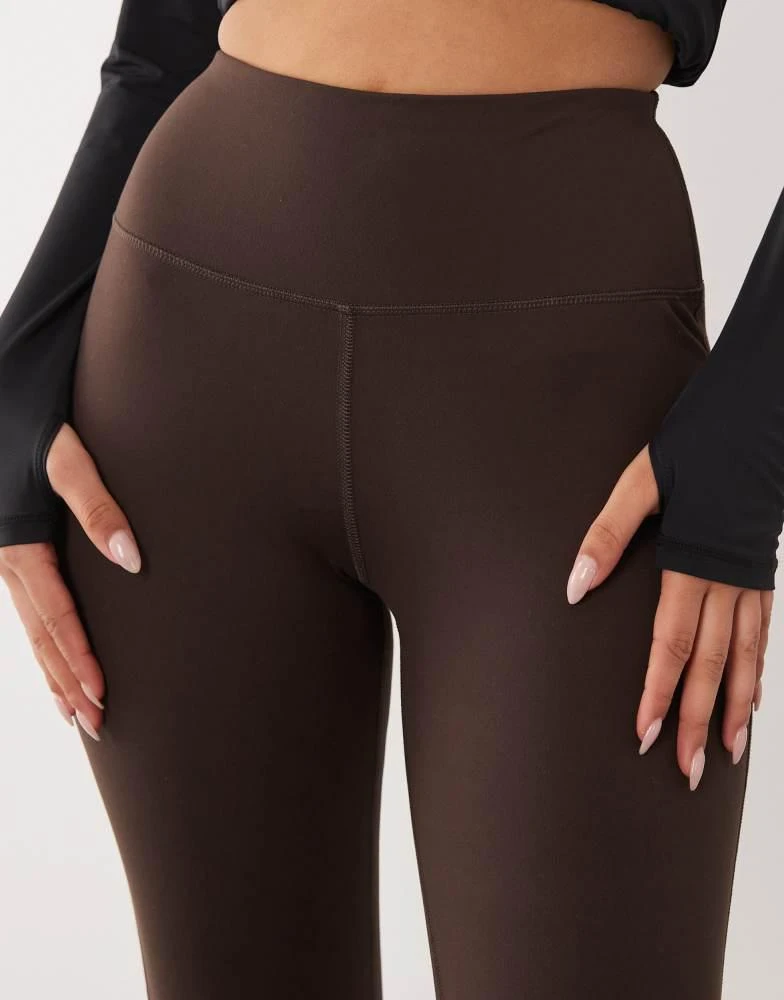 4505 4505 Hourglass Icon soft touch high waist slim kick yoga legging in chocolate 4
