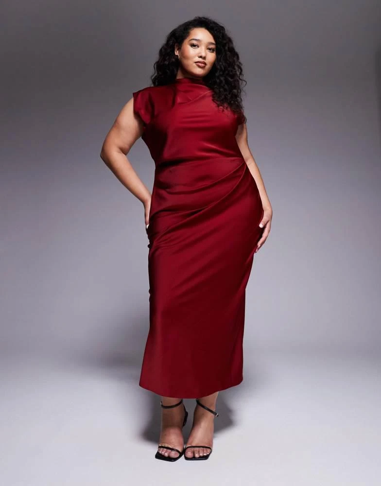 asos design curve dress ASOS - Pliss Midi Dress - Women - Polyester - 18 US