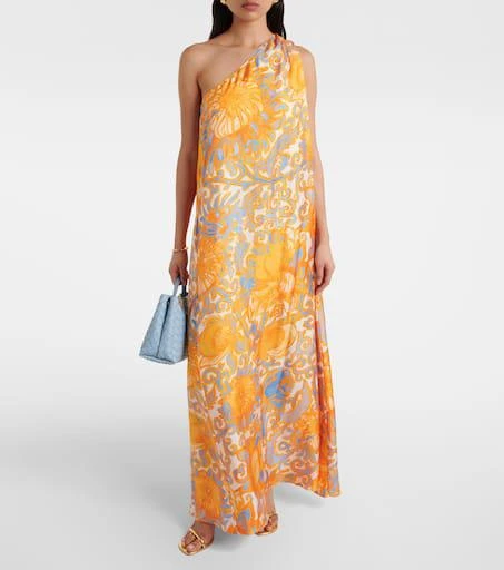LA DOUBLE J Roy floral silk twill maxi dress 2
