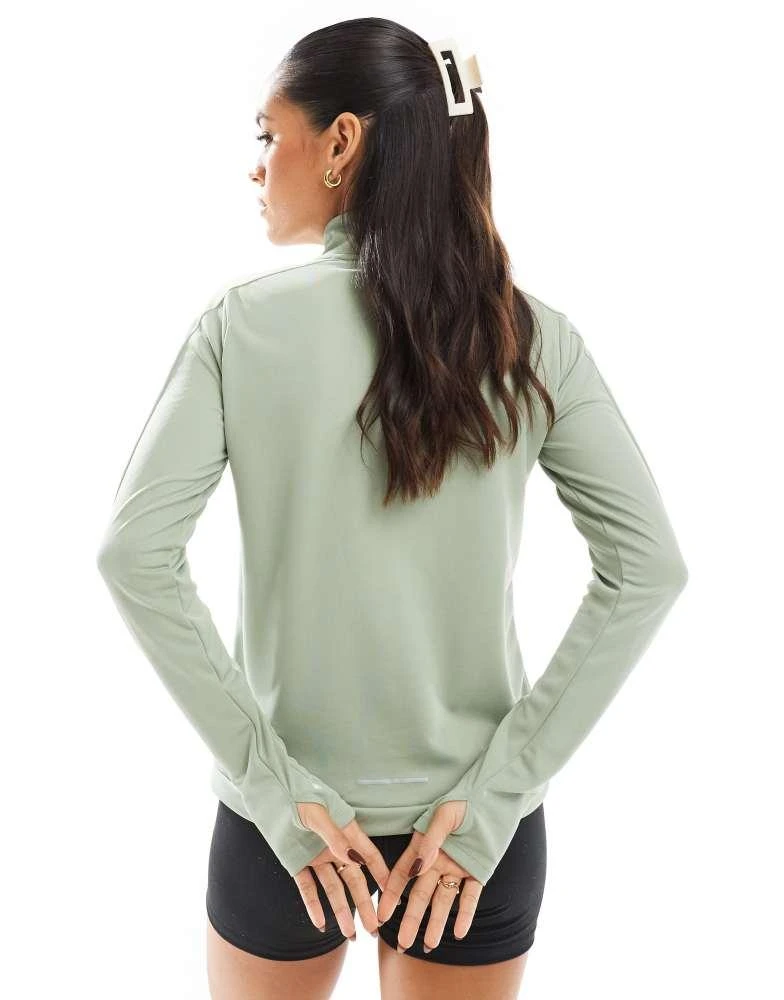 NIKE Nike Running Pacer Dri-FIT 1/4 zip sweatshirt in light green 4