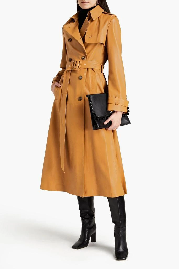 REDVALENTINO Leather trench coat 2