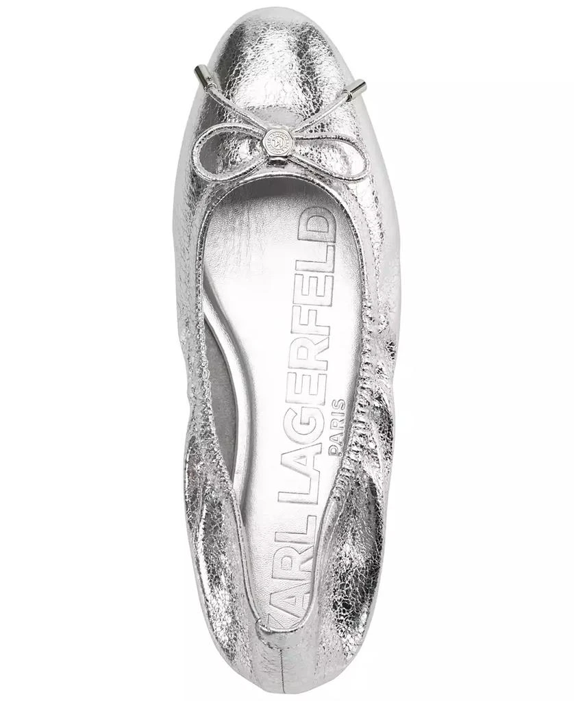Karl Lagerfeld Paris Women's Velma Almond Toe Ballet Flats 4