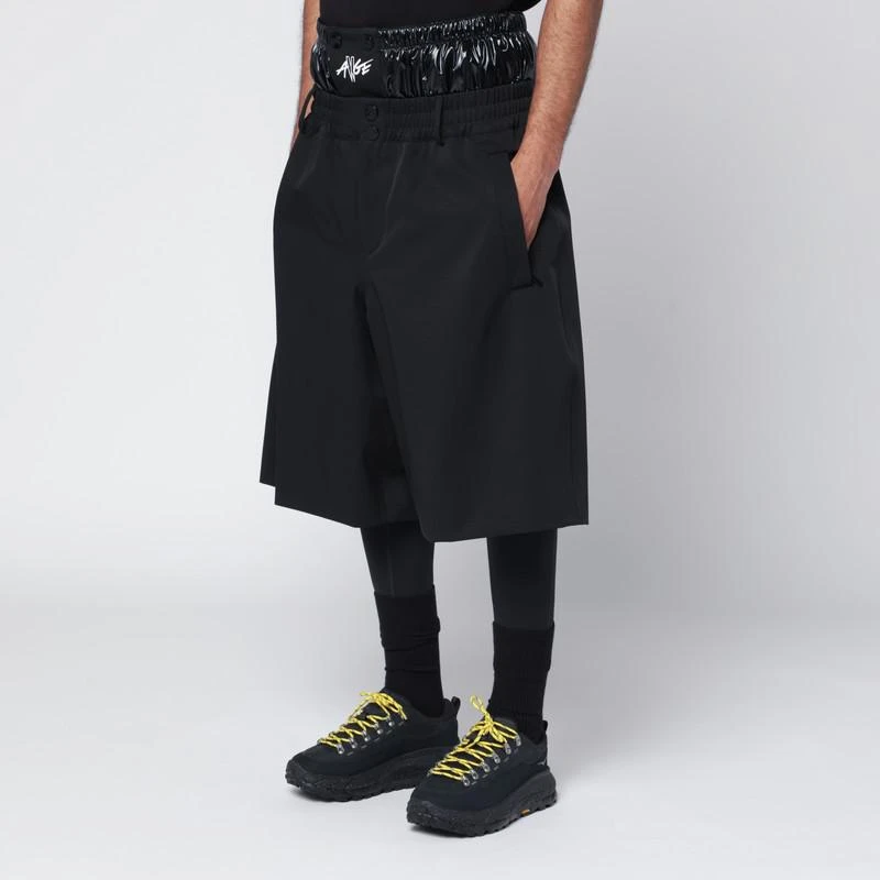 Moncler Black nylon blend Bermuda shorts 3