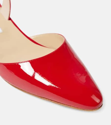 Manolo Blahnik Aspro 30 patent leather slingback pumps 5