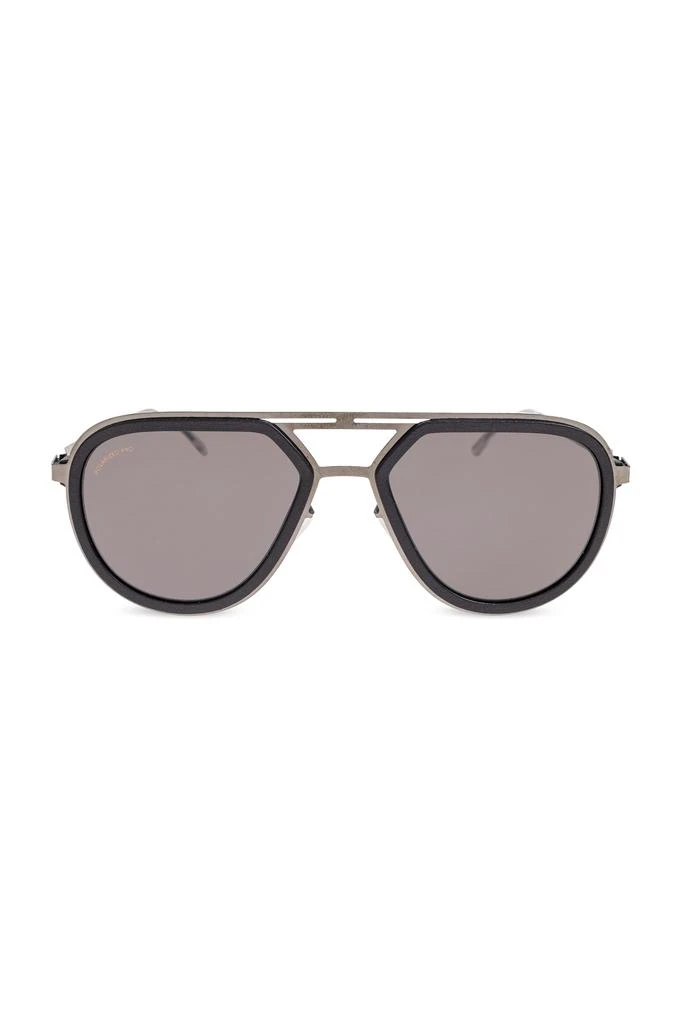 Mykita Geometric White Aluminum Sunglasses With Purple  display picture 2