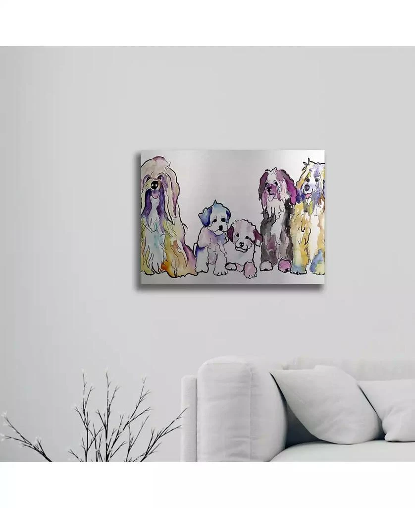 Trademark Global Pat Saunders-White The Gang Floating Brushed Aluminum Art - 22" x 25" 3