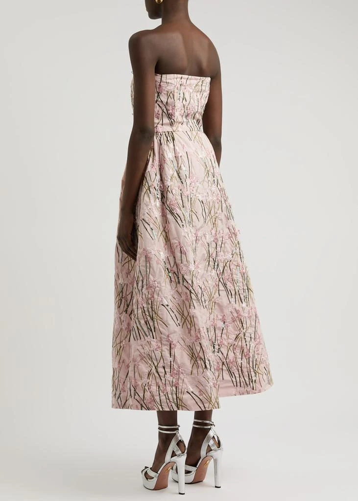 Bernadette Dette strapless floral-embroidered taffeta midi dress 3