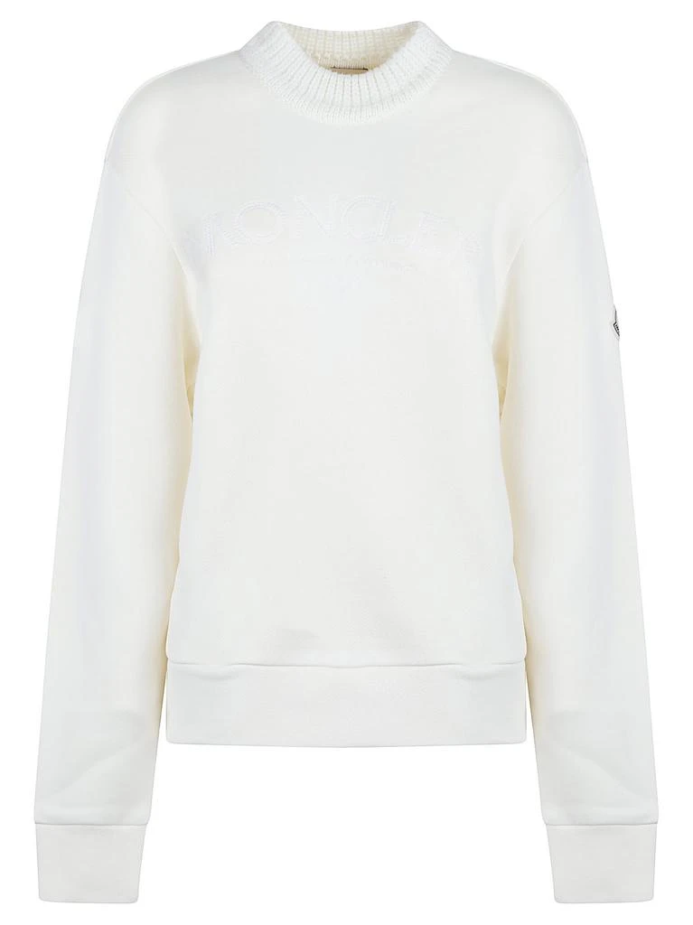 Moncler Moncler Logo Patch Crewneck Sweatshirt from Cettire