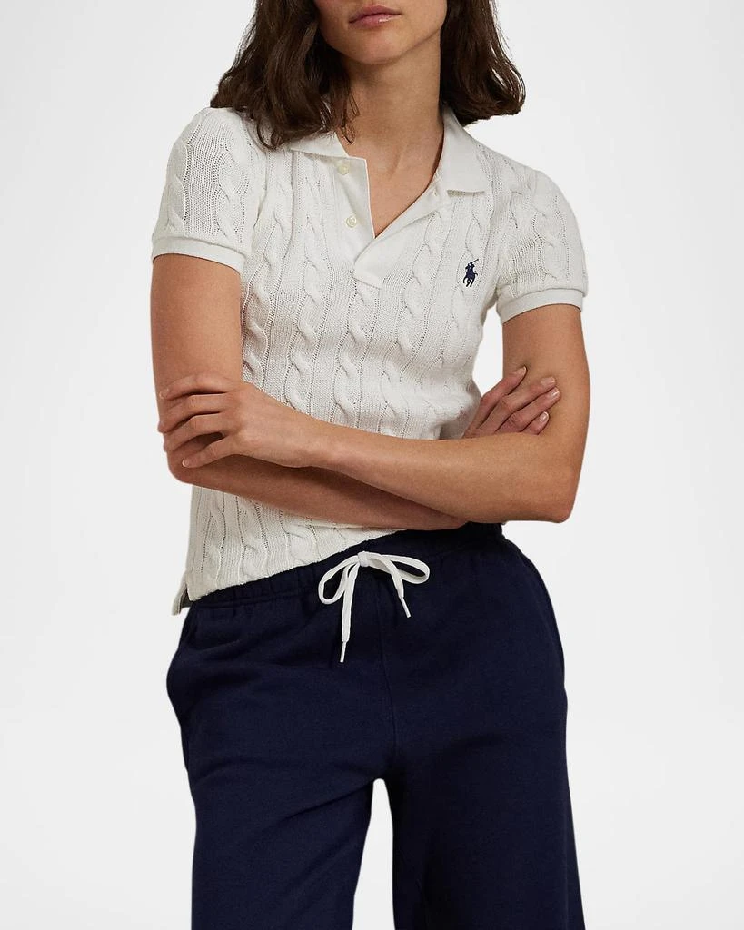 Ralph Lauren Cable-Knit Polo Shirt 4