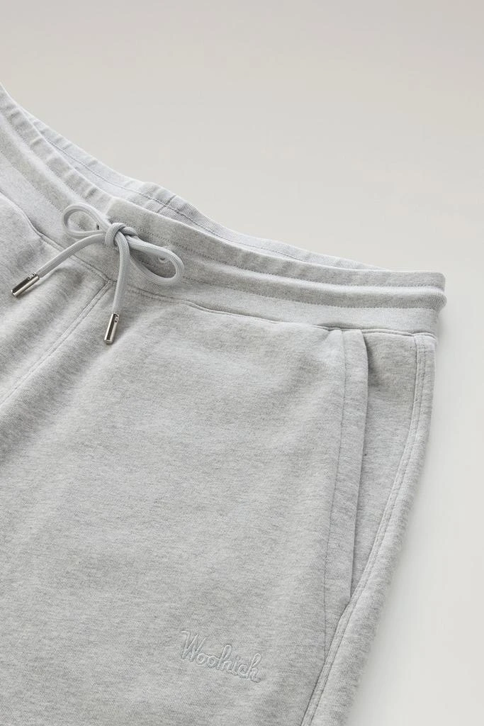 Woolrich Sweatpants in Brushed Cotton Fleece - Men - Gray 3