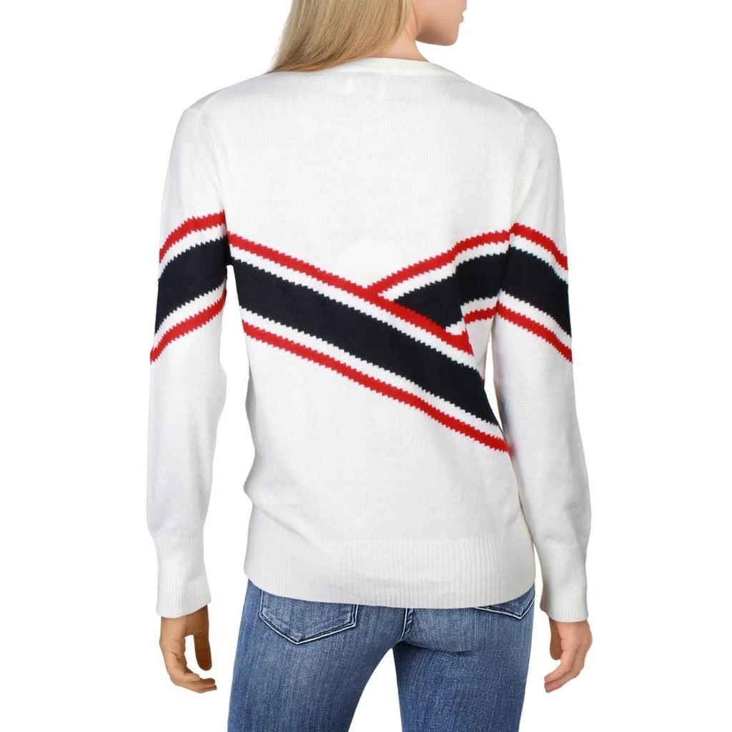 Madeleine Thompson Womens Ribbed Trim Long Sleeve Crewneck Sweater 2