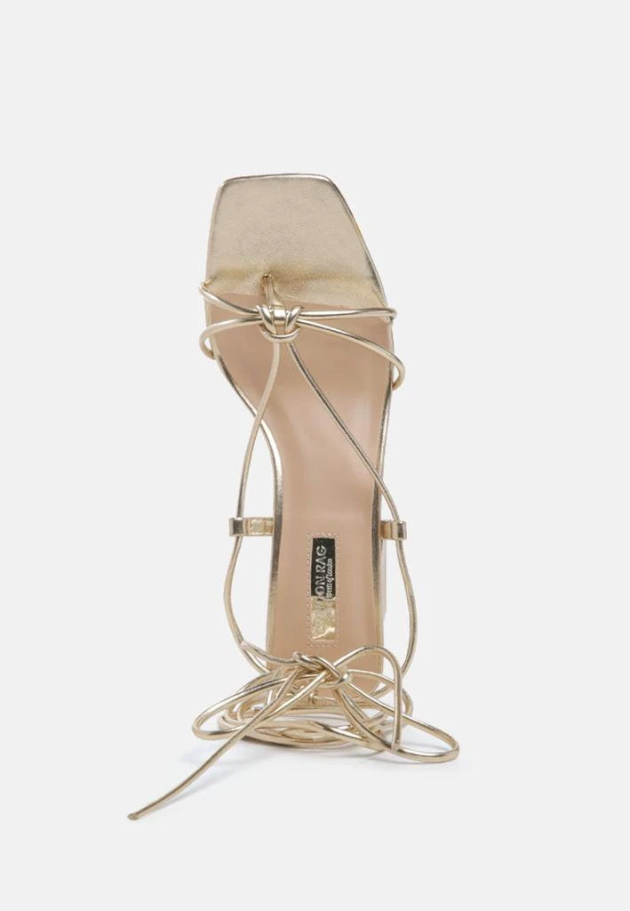 London Rag spruce tie up block heel sandals 3