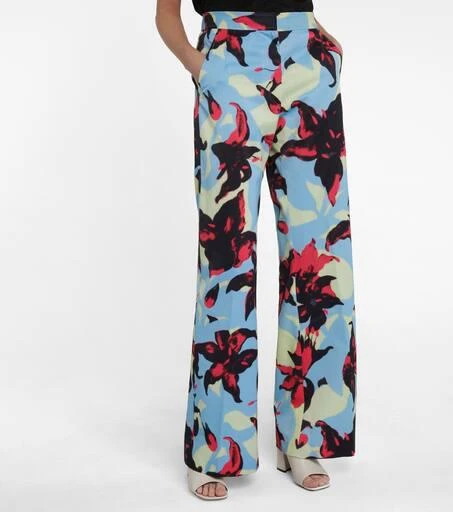 Dries Van Noten Floral wide-leg satin pants 4