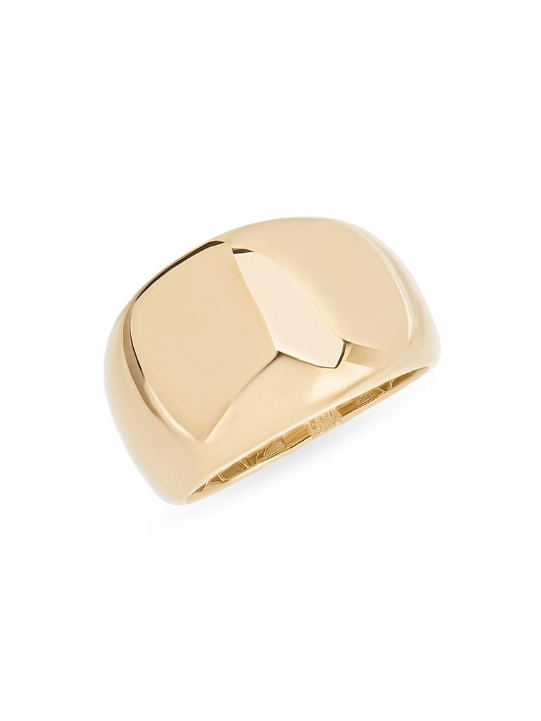 LANA 14K Yellow Gold Curved Bubble Ring