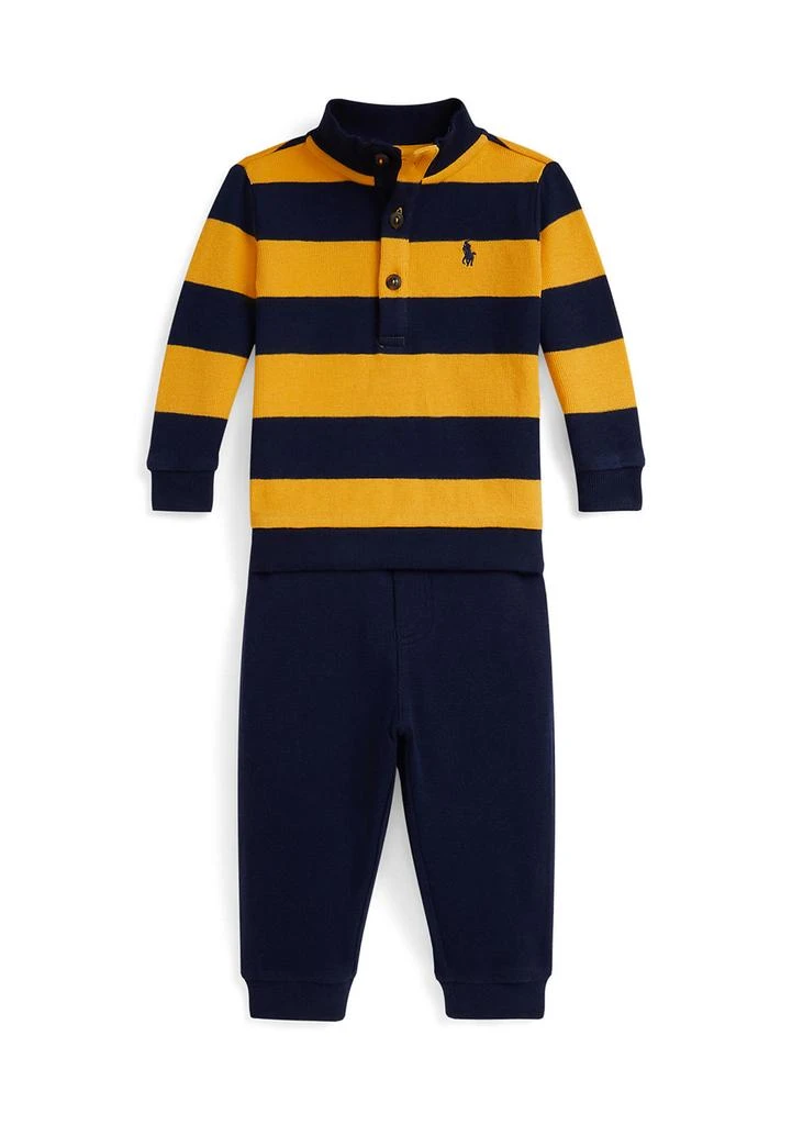 Ralph Lauren Baby Boys Striped Estate Rib Pullover 
Pants Set