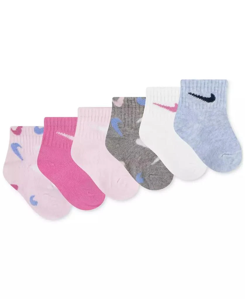 NIKE Baby and Toddler Swooshfetti Ankle Socks, Pack of 6